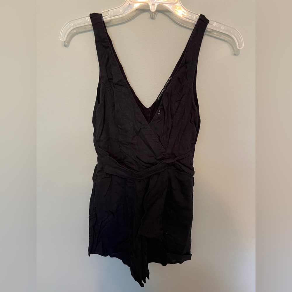 Abercrombie and Fitch navy blue romper with v-neck
